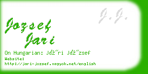 jozsef jari business card